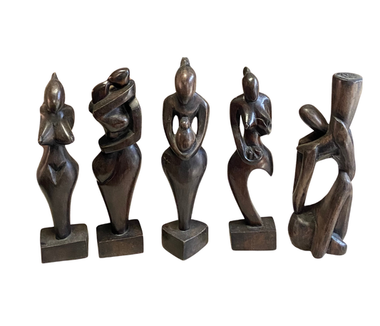 Ebony Wood & Mahogany Sculpture (Large)