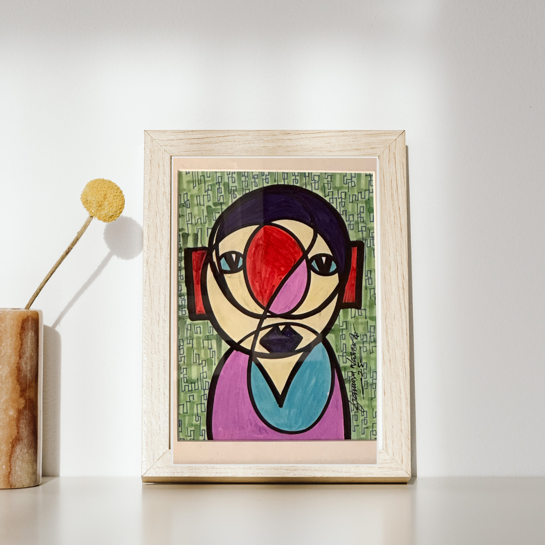 Ibraheem by Daminu Wasiu - African art displayed in modern interior