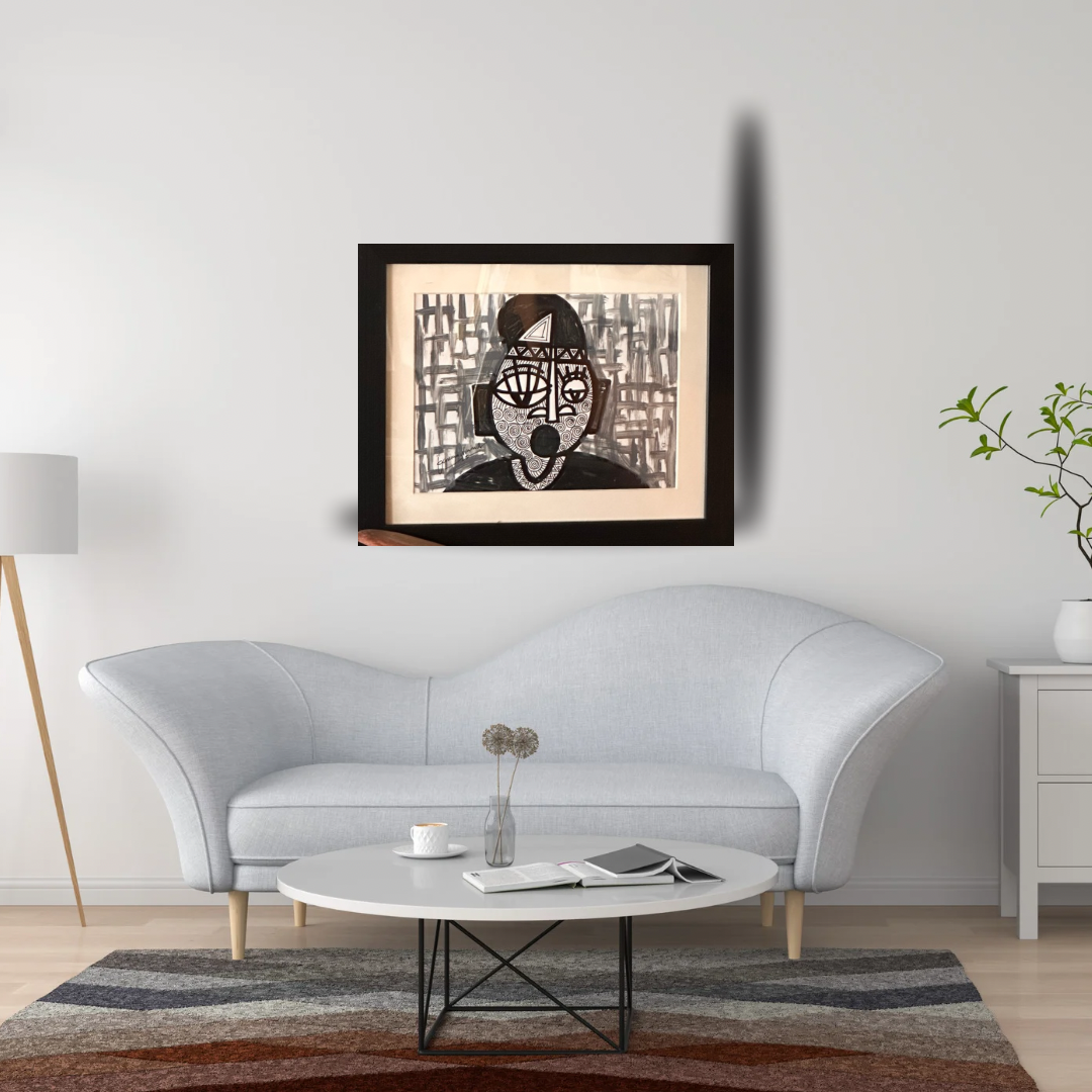 Yarinya by Daminu Wasiu - African art displayed in modern interior