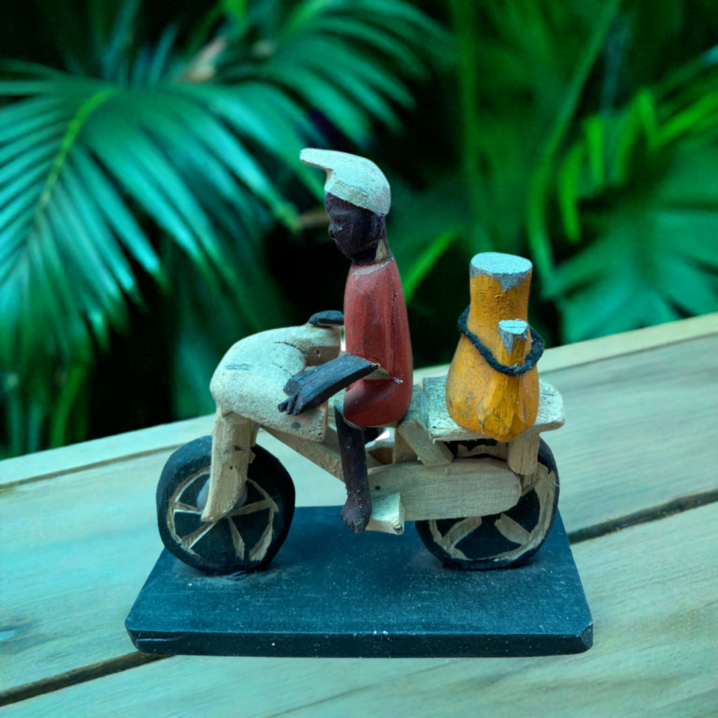 Motorbike - African Lifestyle Wooden Figure (Small)
