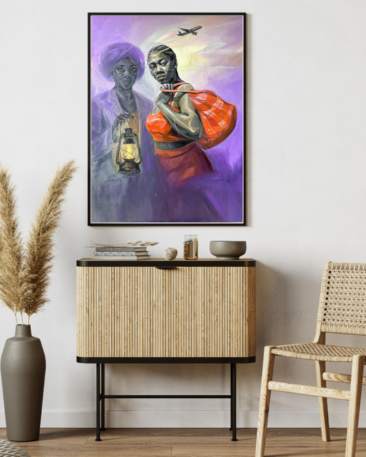 I Pledge to Myself. African Contemporary art. Original oil and Acrylic on canvas painting by Nigerian artist Bertha Onyekachi