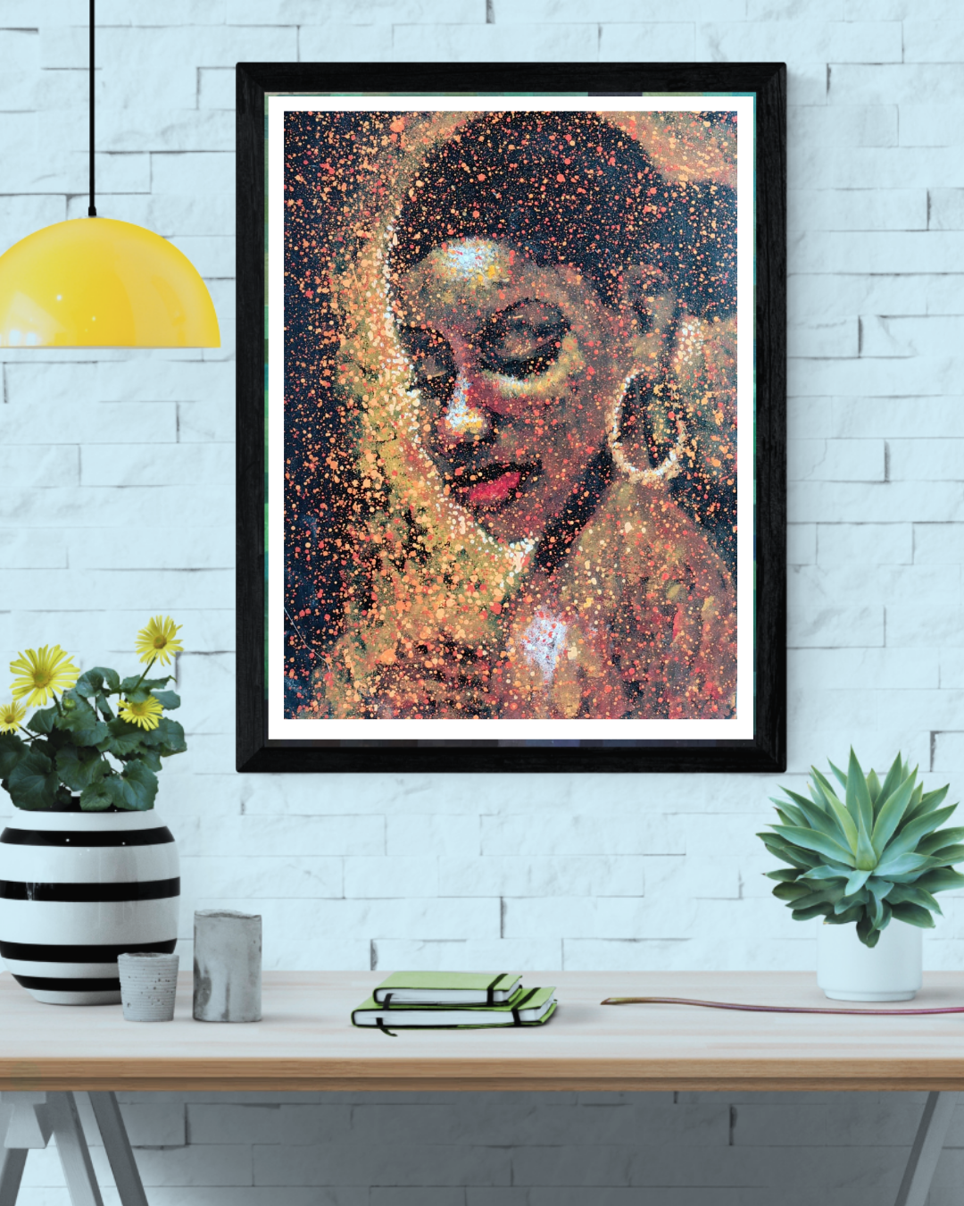 It All Comes To Me— African Portrait Canvas Wall Art, Original Oil Painting by Matosan Okoh