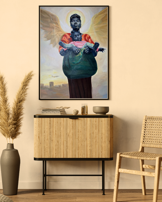 Sweet and Sour. African Contemporary art. Original Oil on Canvas Painting by Nigerian Artist Bertha Onyekachi