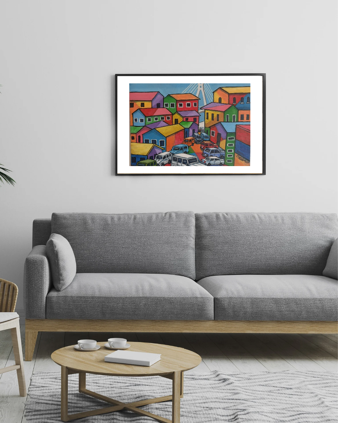 Lekki standard -African Wall Art. Original Acrylic On Canvas Painting By The Okechukwus