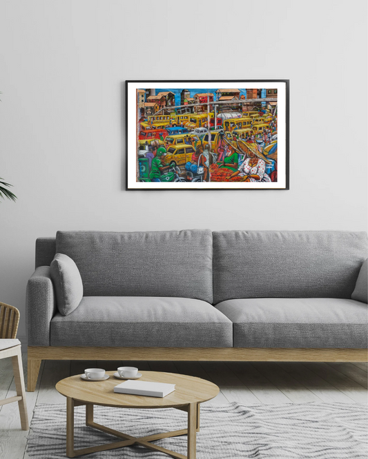 Okada way - African Wall Art. Original Mixed Media On Canvas Diptych Painting By The Okechukwus