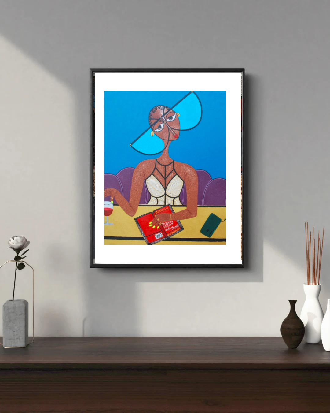 If you keep at it, You'll get it - African Portrait Canvas Wall Art. Original Acrylic on Canvas painting by Nigerian artist Ekene May.