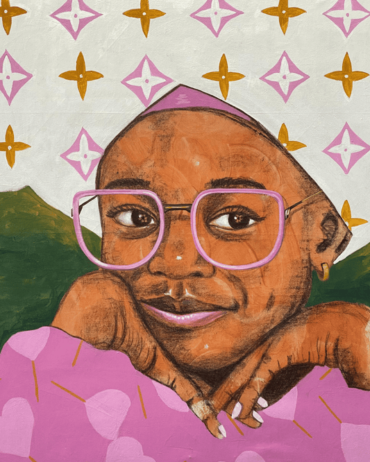 Shine and Bright 2 — original mixed media by Sadiq Adeleke, contemporary African art