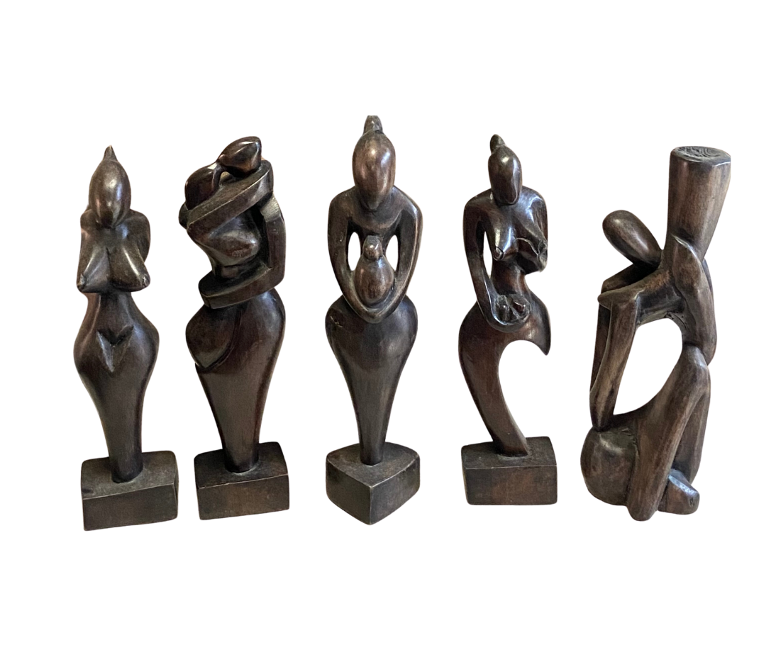 Ebony Wood & Mahogany Sculpture (Large)