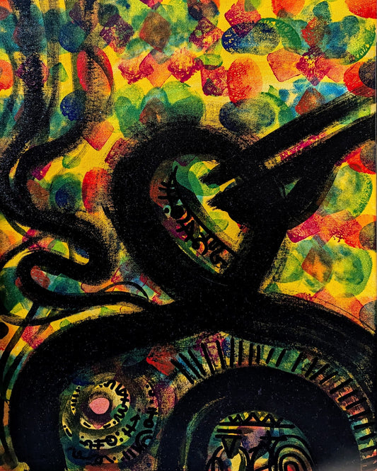 & Co. 1 acrylic on canvas by Nigerian artist Juachi contemporary African art