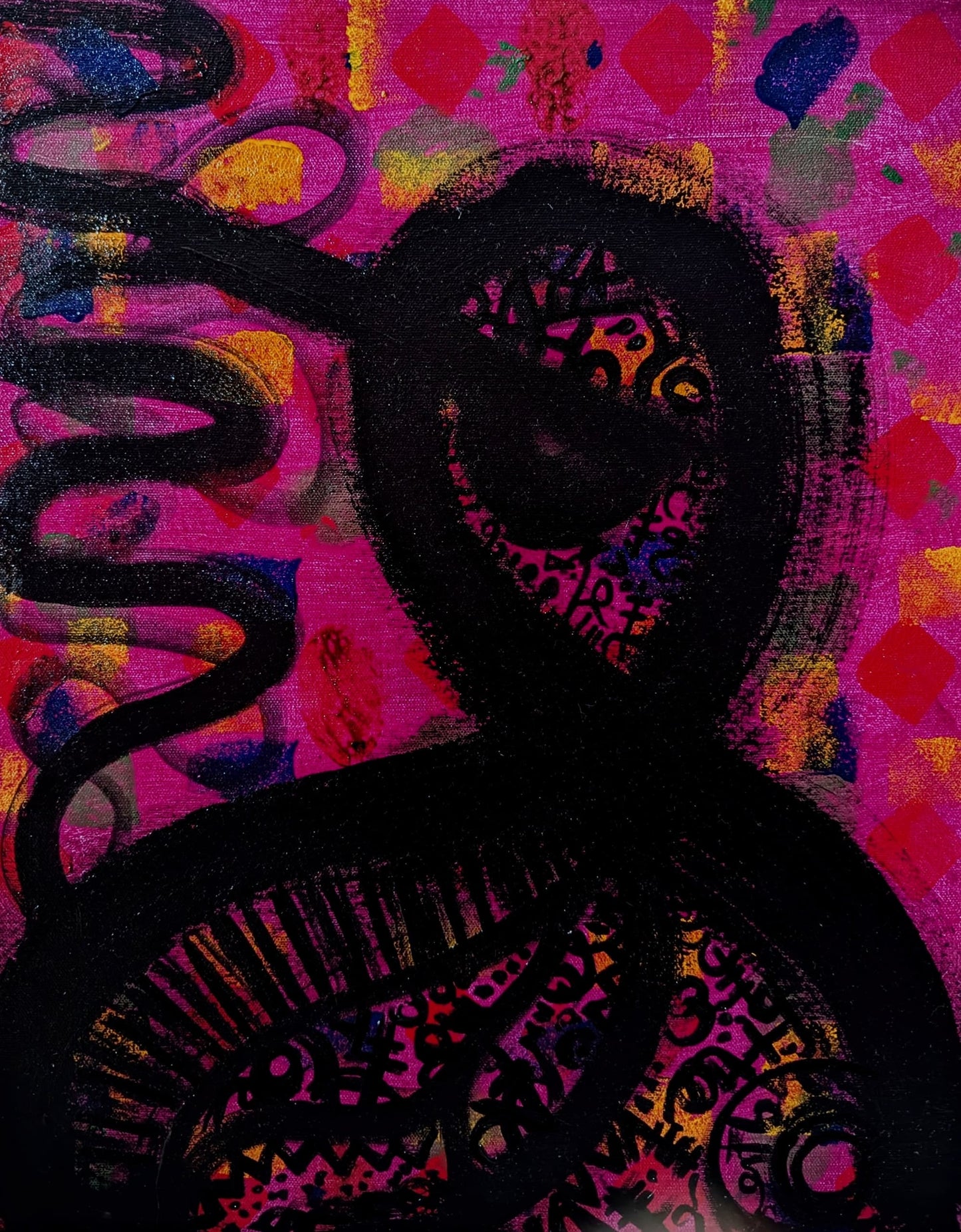 & Co. 2 acrylic on canvas by Nigerian artist Juachi contemporary African art