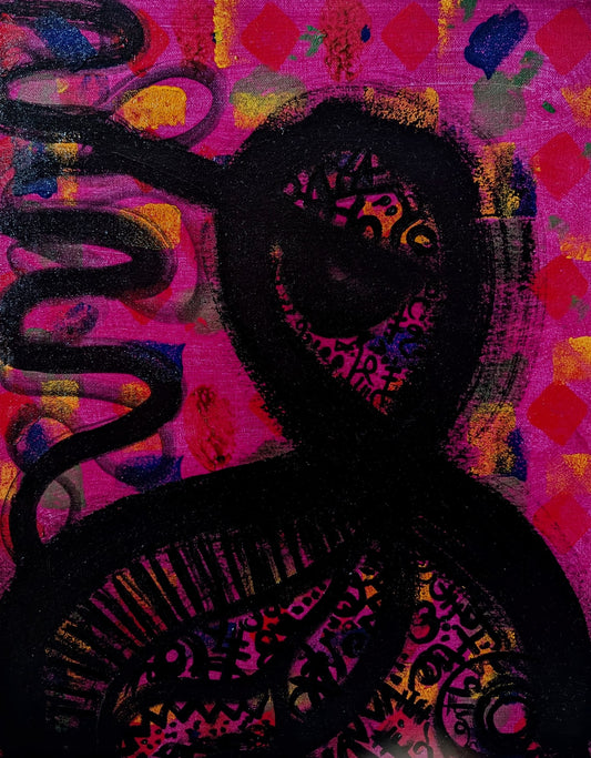 & Co. 2 acrylic on canvas by Nigerian artist Juachi contemporary African art