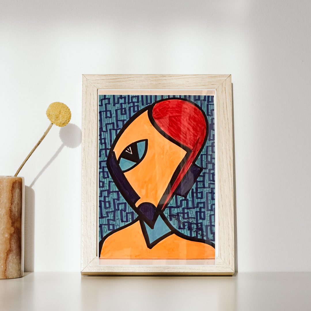 Danjuma by Daminu Wasiu - African art displayed in modern interior