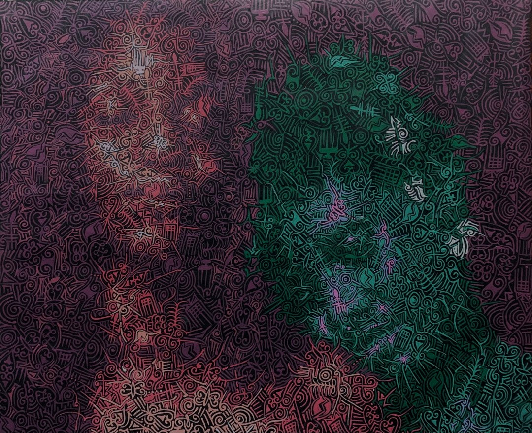 Where Anxieties Die - Original portrait painting by Faith Omole - Contemporary African art