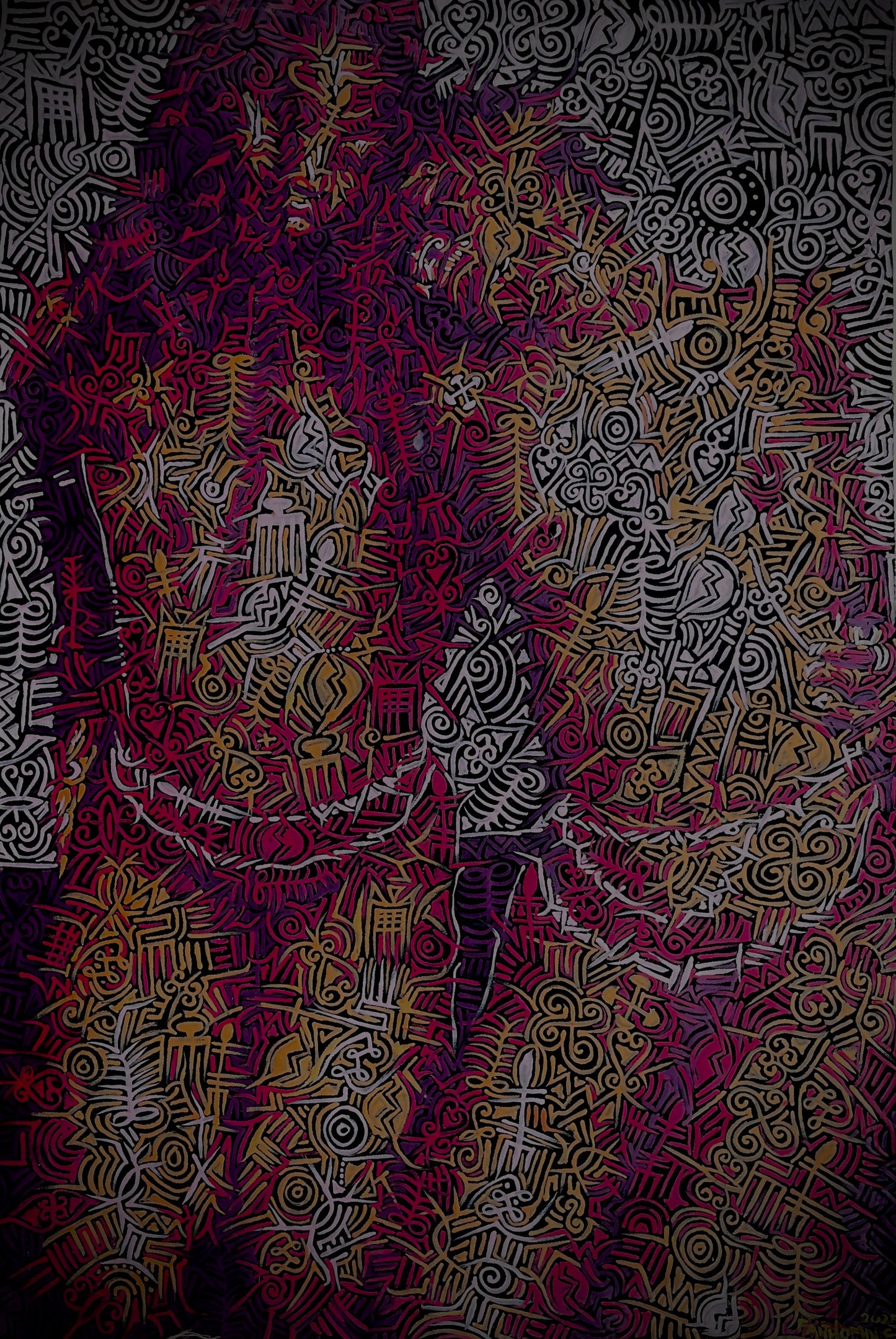 Safe Zone - Original abstract painting by Faith Omole - Contemporary African art