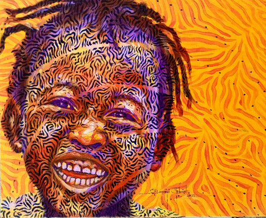 Inner Frequency (Beauty of Lived experience series 8) - Original painting by Omoniyi Gilbert - African art