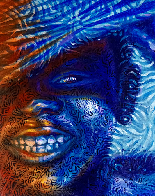 Inner Frequency (Beauty of Lived experience series 4) - Original painting by Omoniyi Gilbert - African art