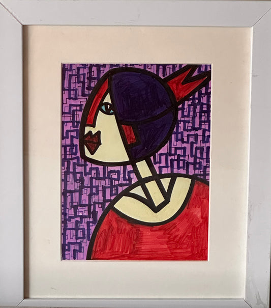 Amina - Original portrait painting by Daminu Wasiu - Contemporary African art