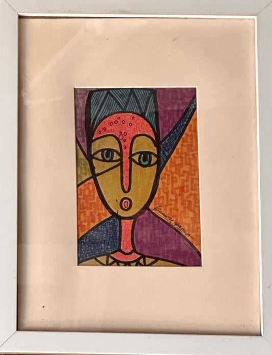 Sarauniya - Original portrait painting by Daminu Wasiu - Contemporary African art