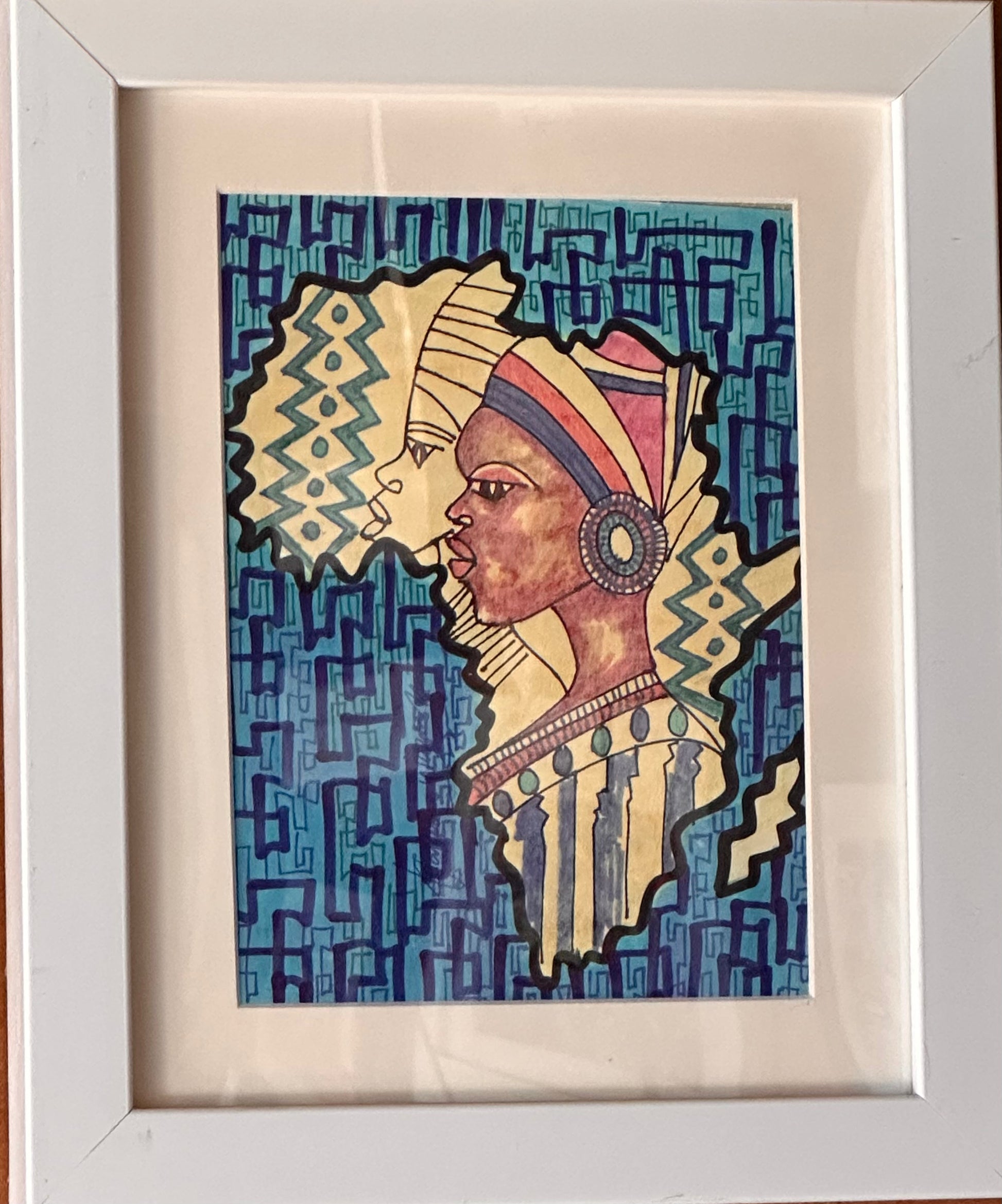 Uwa - Original portrait painting by Daminu Wasiu - Contemporary African art