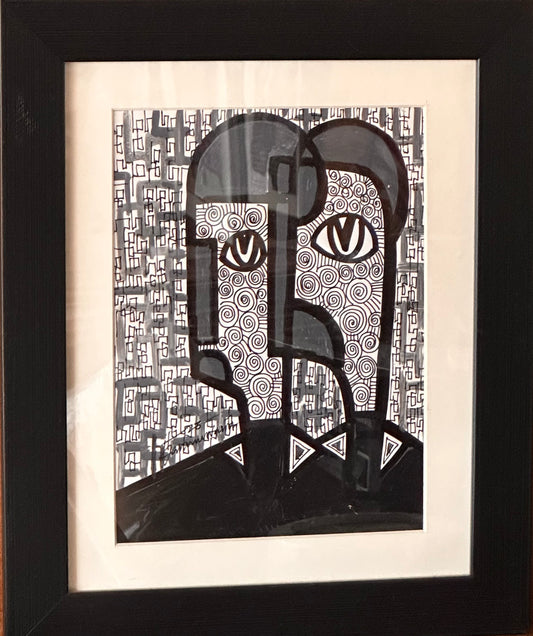 Dattawa - Original portrait painting by Daminu Wasiu - Contemporary African art