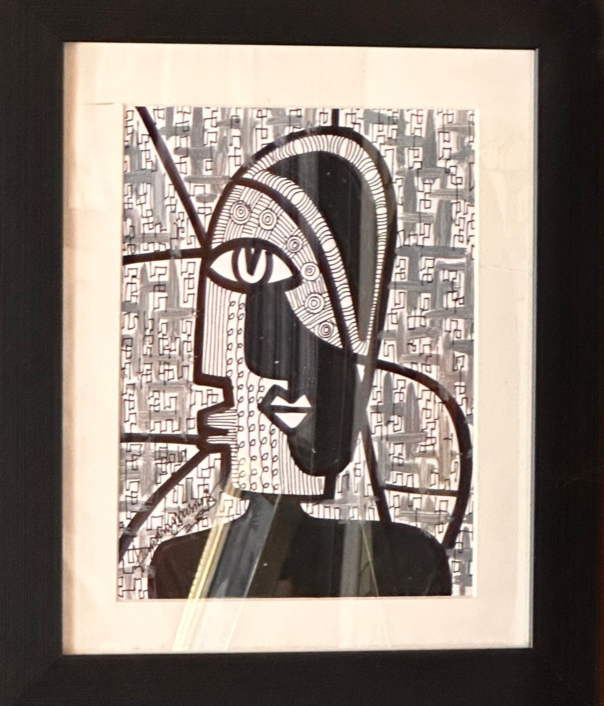 Fuska Biyu - Original portrait painting by Daminu Wasiu - Contemporary African art