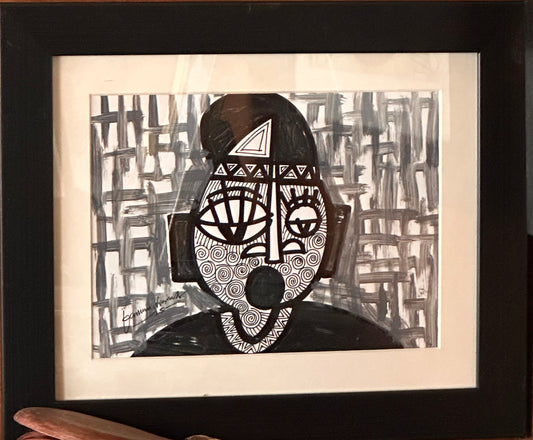 Yarinya - Original portrait painting by Daminu Wasiu - Contemporary African art