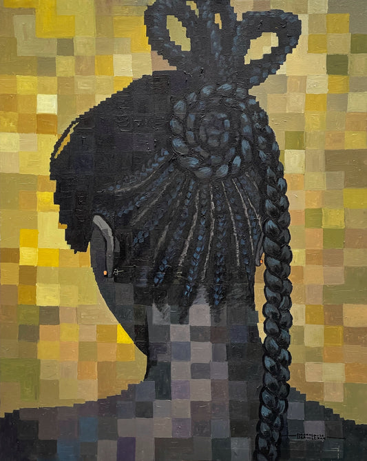 Crown of Union III acrylic on canvas by Nigerian artist Olamilekan Okunade contemporary African art