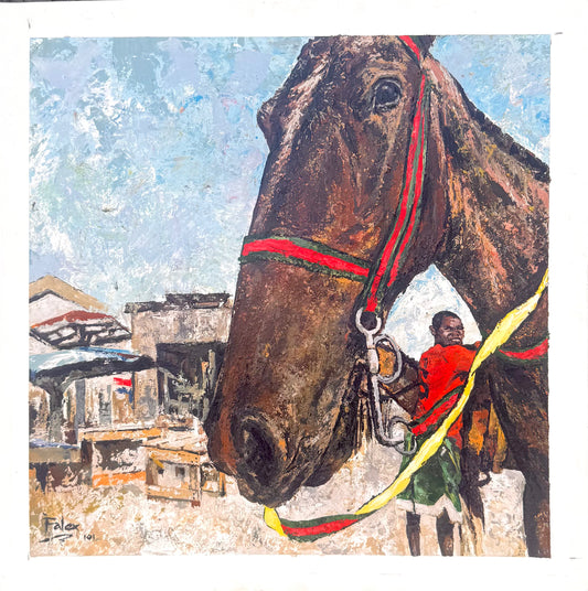 Spiritual Healing acrylic on canvas by Nigerian artist Falex contemporary African art