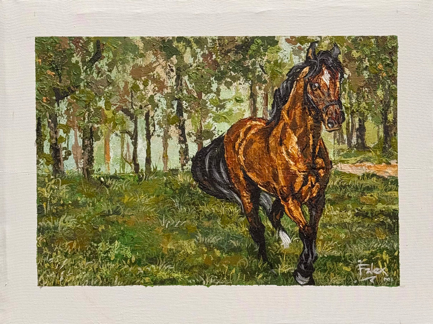 Solitude acrylic on canvas by Nigerian artist Falex contemporary African art