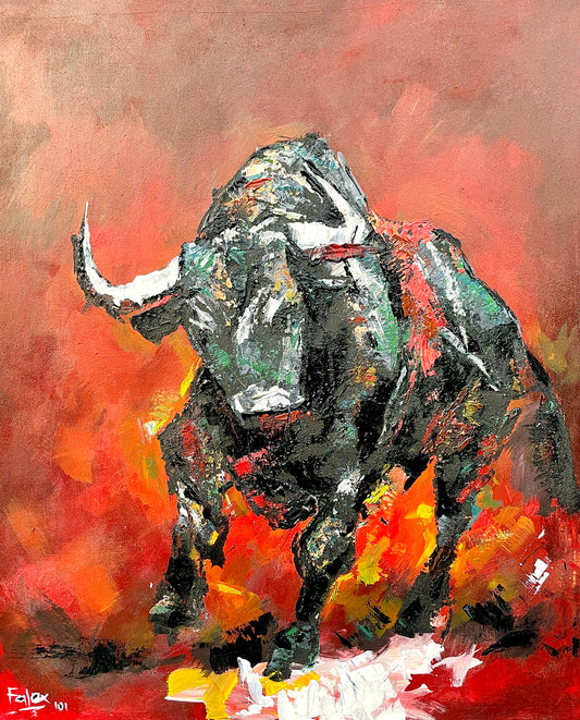 vigor acrylic on canvas by Nigerian artist Falex contemporary African art