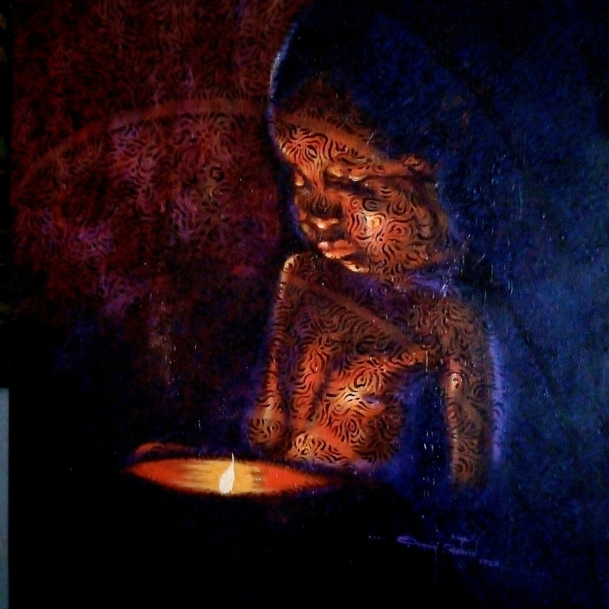 This Little Light of Mine — African canvas wall art by Omoniyi Gilbert