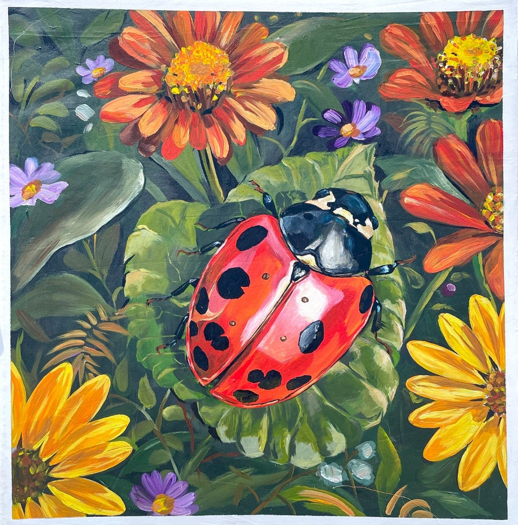 Ladybug Mag — African Portrait Canvas Wall Art, Original Acrylic Painting by Falex