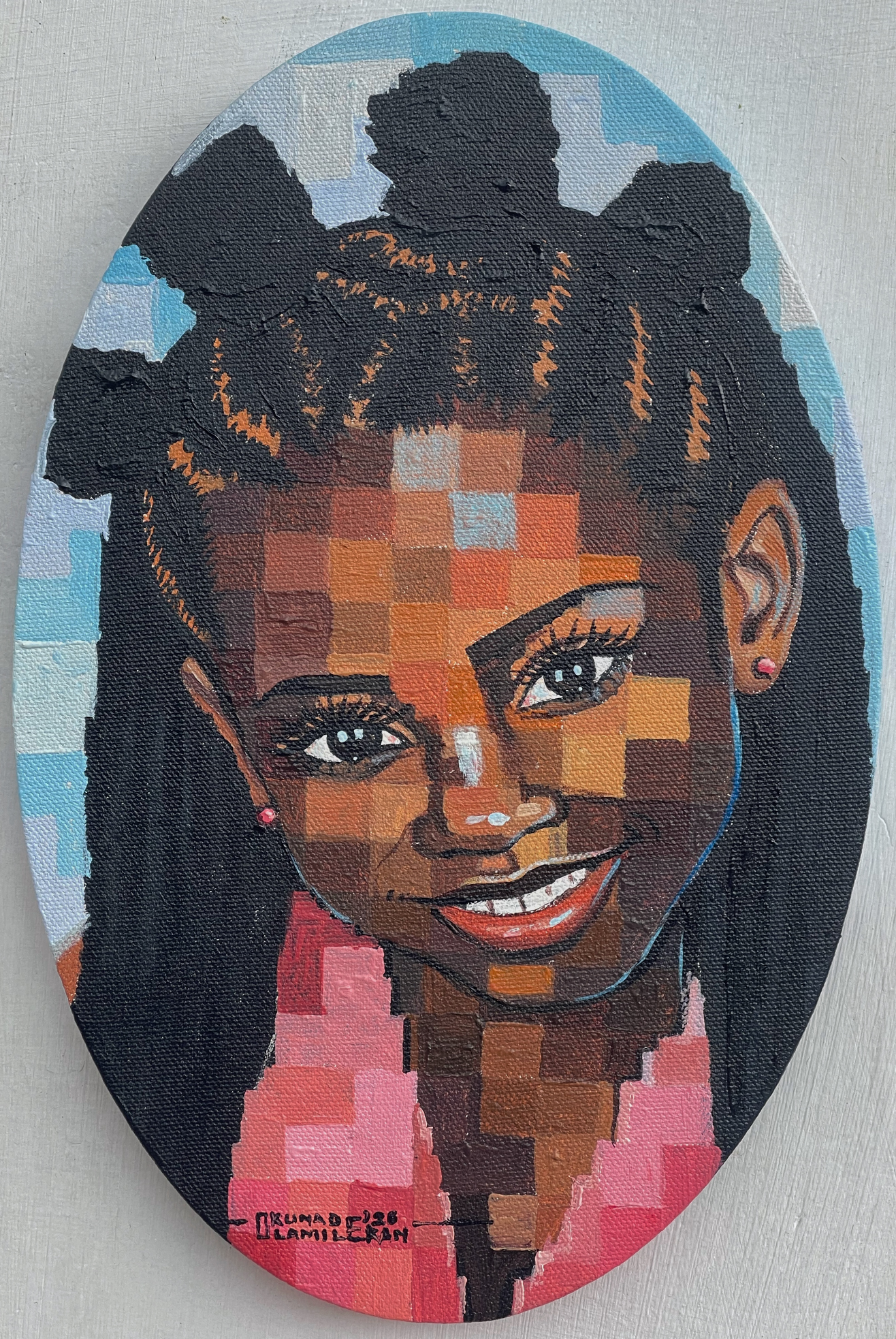 Can We Go Back? , African Contemporary Wall Art. Original Acrylic on Canvas Painting by Nigerian artist Olamilekan Okunade