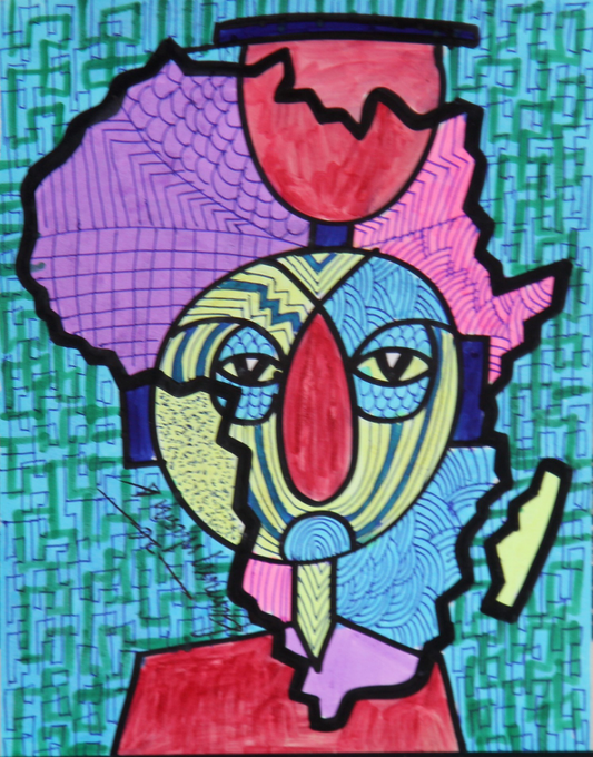 Fuskokin Afirka. African Decorative Art. A Collection Miniature Paintings by Nigerian Artist Daminu Wasiu.