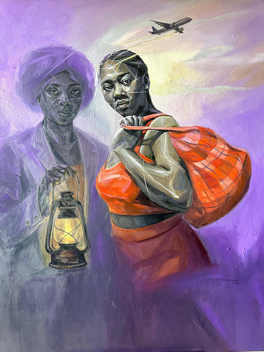 I Pledge to Myself. African Contemporary art. Original oil and Acrylic on canvas painting by Nigerian artist Bertha Onyekachi