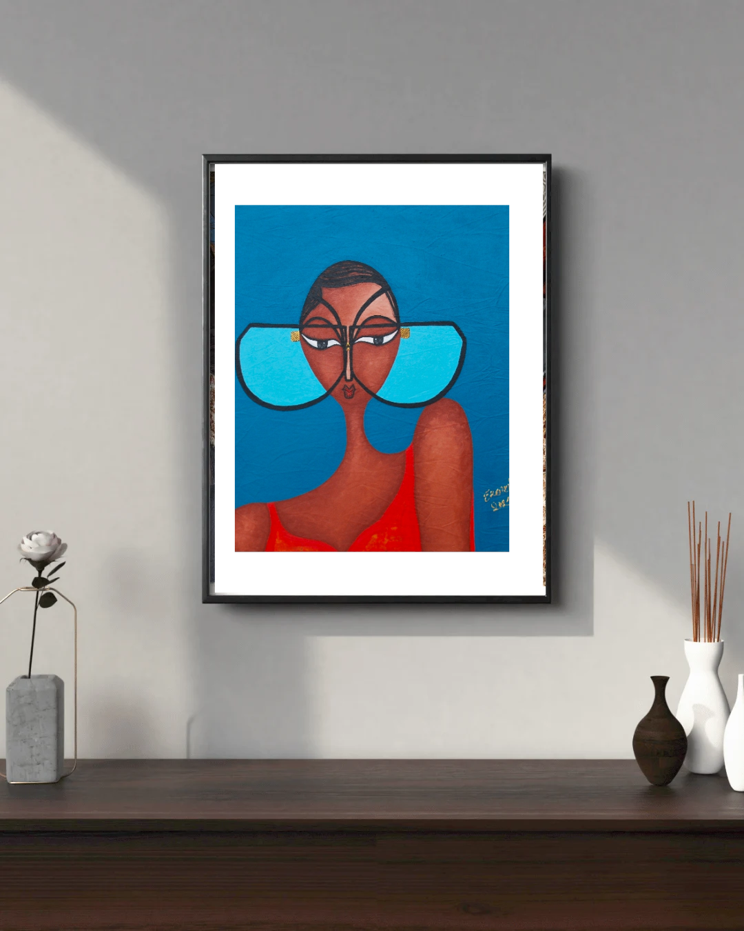 Never forget what your heart has seen - African Portrait Canvas Wall Art. Original Acrylic on Canvas painting by Nigerian artist Ekene May.