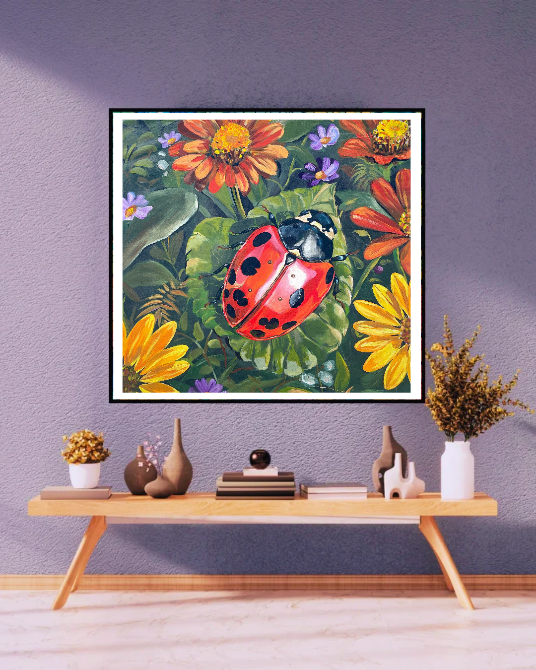 Ladybug Mag — African Portrait Canvas Wall Art, Original Acrylic Painting by Falex