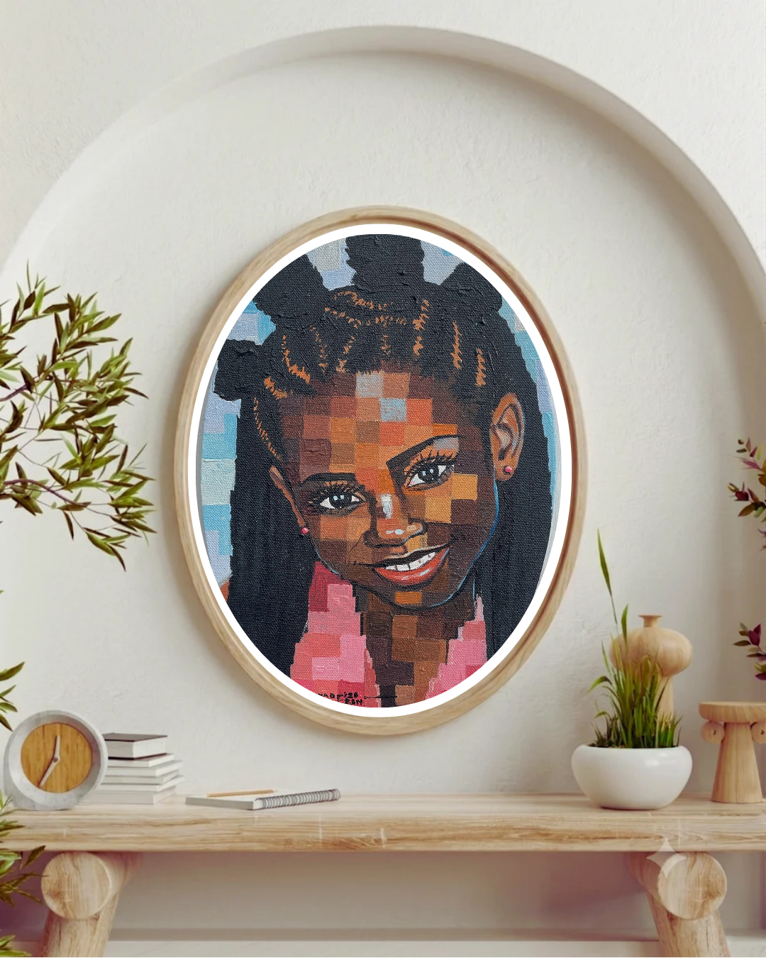 Can We Go Back? , African Contemporary Wall Art. Original Acrylic on Canvas Painting by Nigerian artist Olamilekan Okunade