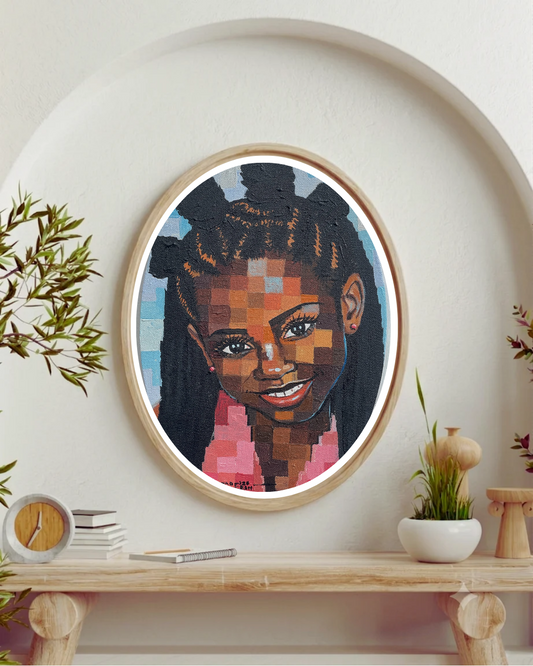 Can We Go Back? , African Contemporary Wall Art. Original Acrylic on Canvas Painting by Nigerian artist Olamilekan Okunade