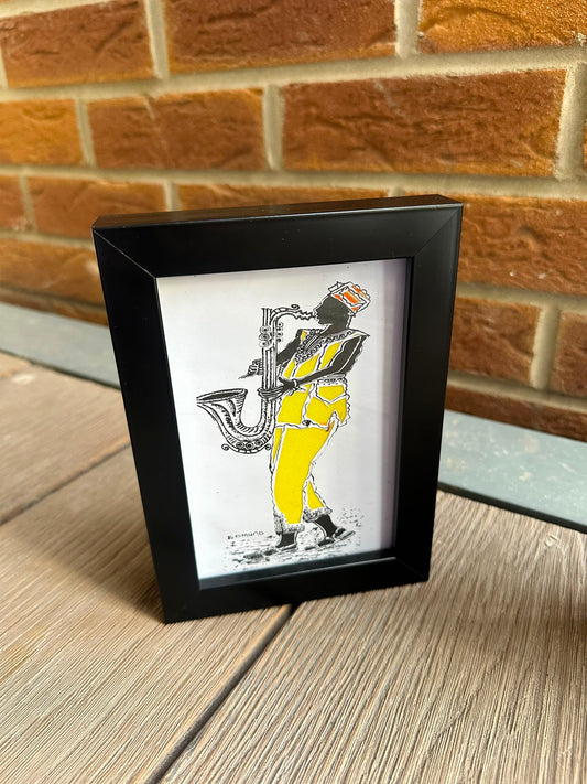 Maximum Saxophone - African Miniature Painting.