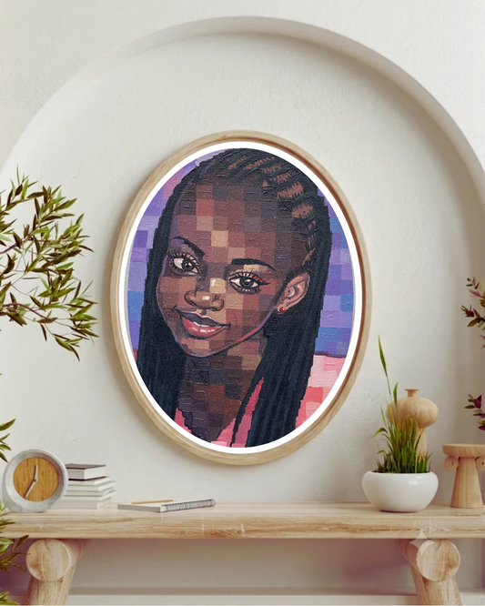 The Lost Art, African Contemporary Wall Art. Original Acrylic on Canvas Painting by Nigerian artist Olamilekan Okunade