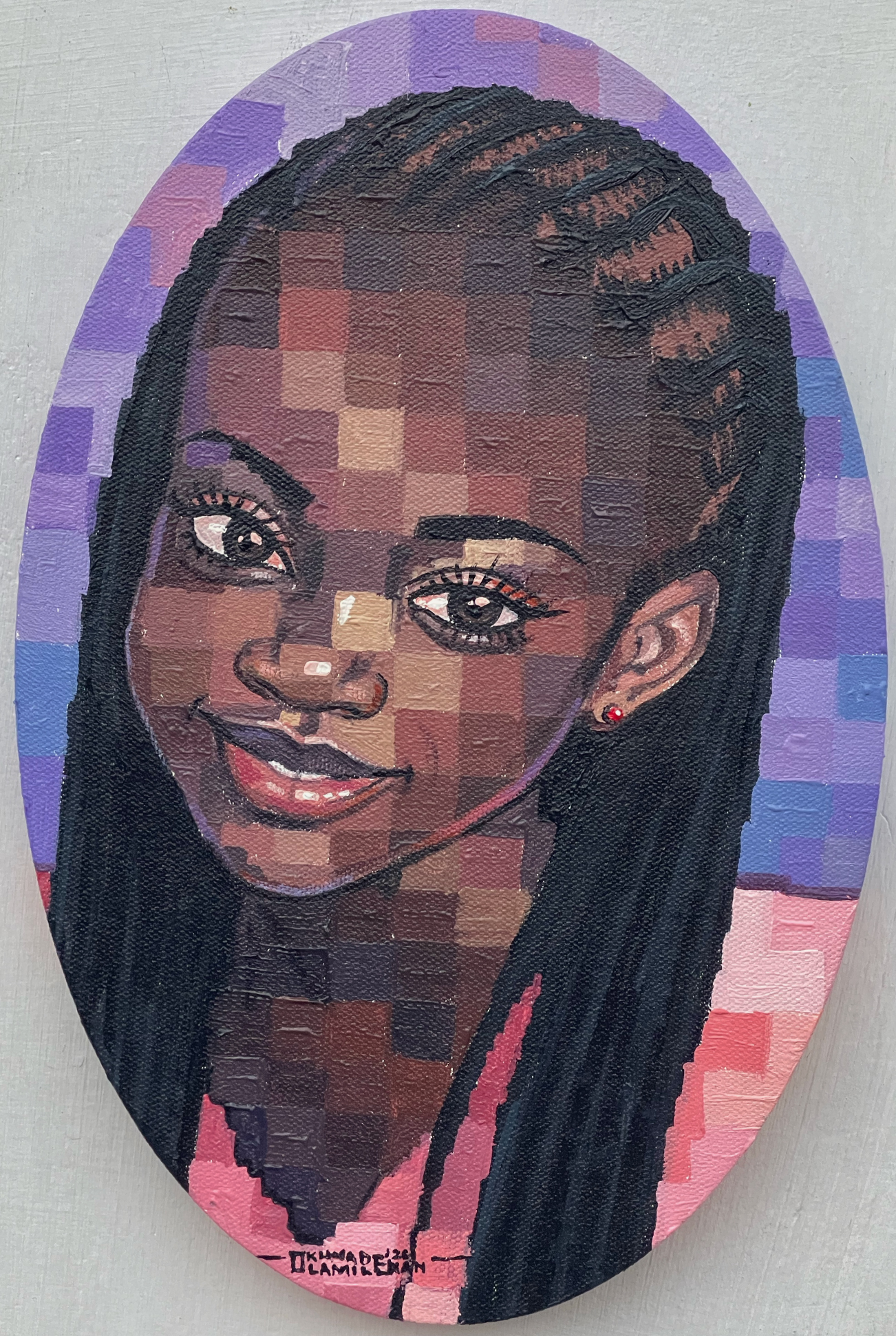 The Lost Art, African Contemporary Wall Art. Original Acrylic on Canvas Painting by Nigerian artist Olamilekan Okunade
