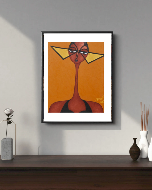 To Have Joy, Is a Great Victory - African Portrait Canvas Wall Art. Original Acrylic on Canvas Painting by Nigerian Artist Ekene May.