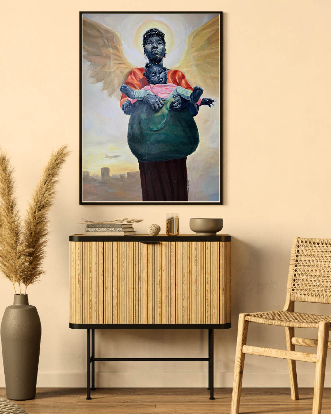 Sweet and Sour. African Contemporary art. Original Oil on Canvas Painting by Nigerian Artist Bertha Onyekachi