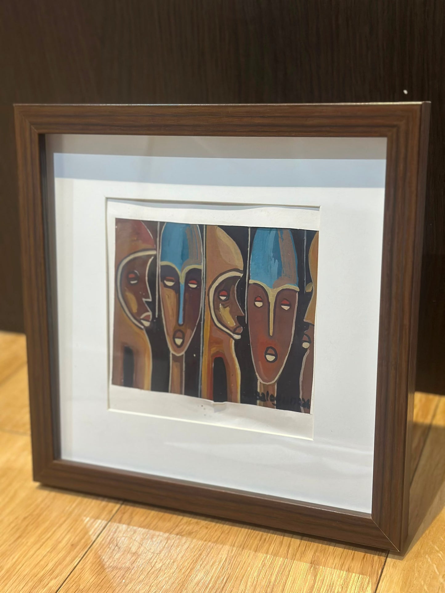 Masking our Nature - Original African Miniature Painting.