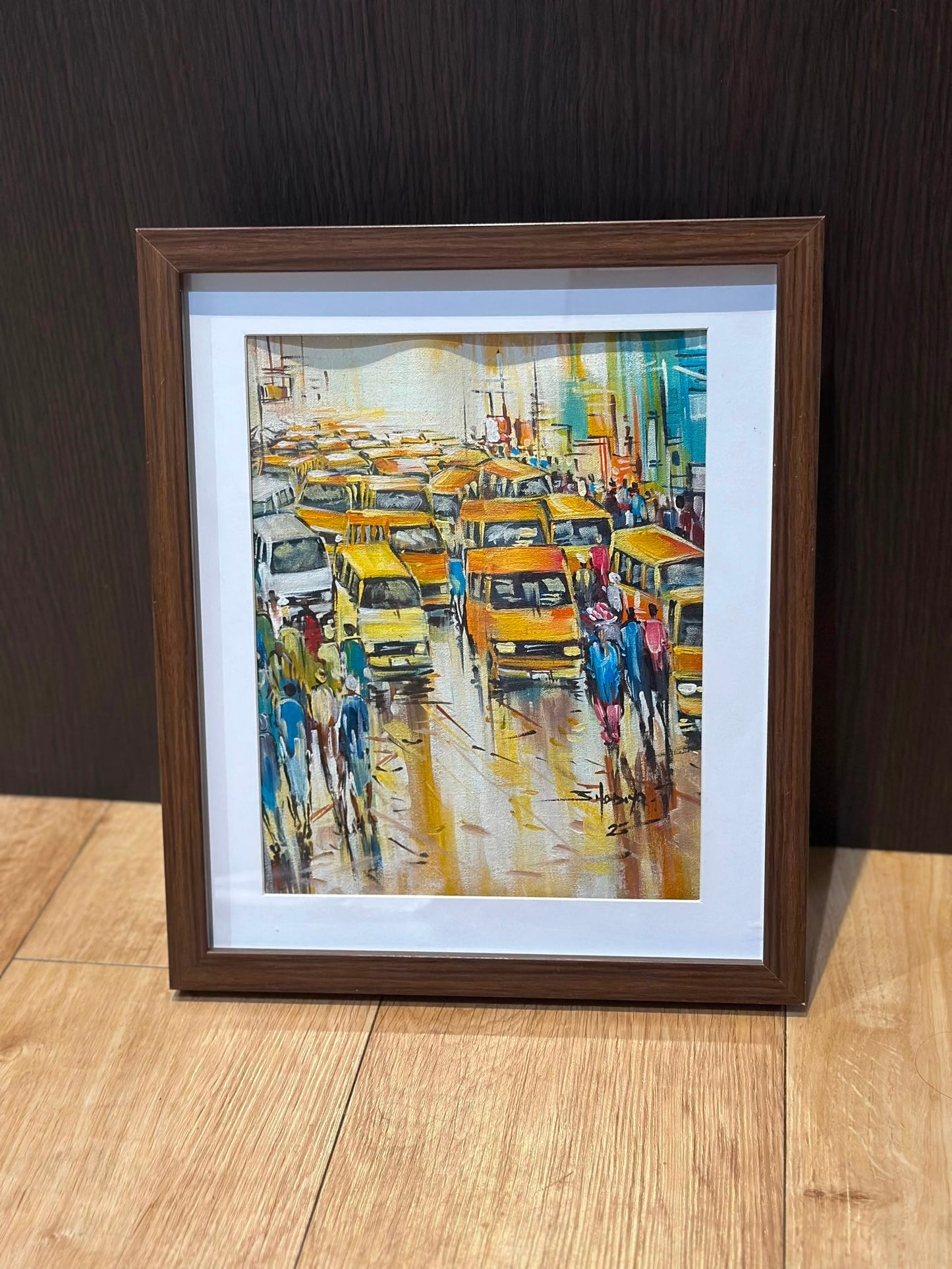 Lagos Wahala 2 - Original African Miniature Painting.