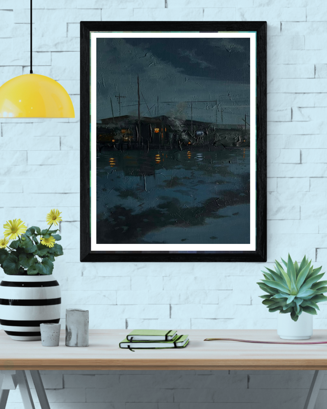Evanescent Horizon (Pt 1)— African Diptych Canvas Wall Art, Original Mixed Media Painting by Akinsemoyin Basit