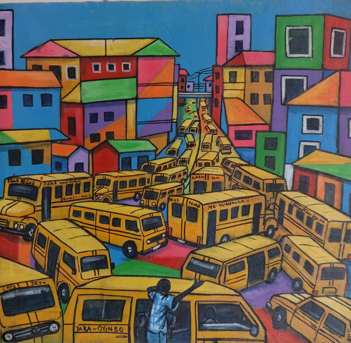 Colorful Jungle 2 - African Wall Art. Original Acrylic On Canvas Painting By The Okechukwus