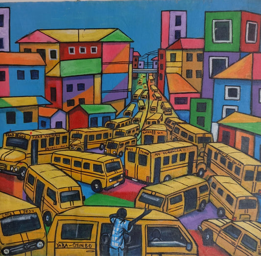 Colorful Jungle 2 - African Wall Art. Original Acrylic On Canvas Painting By The Okechukwus