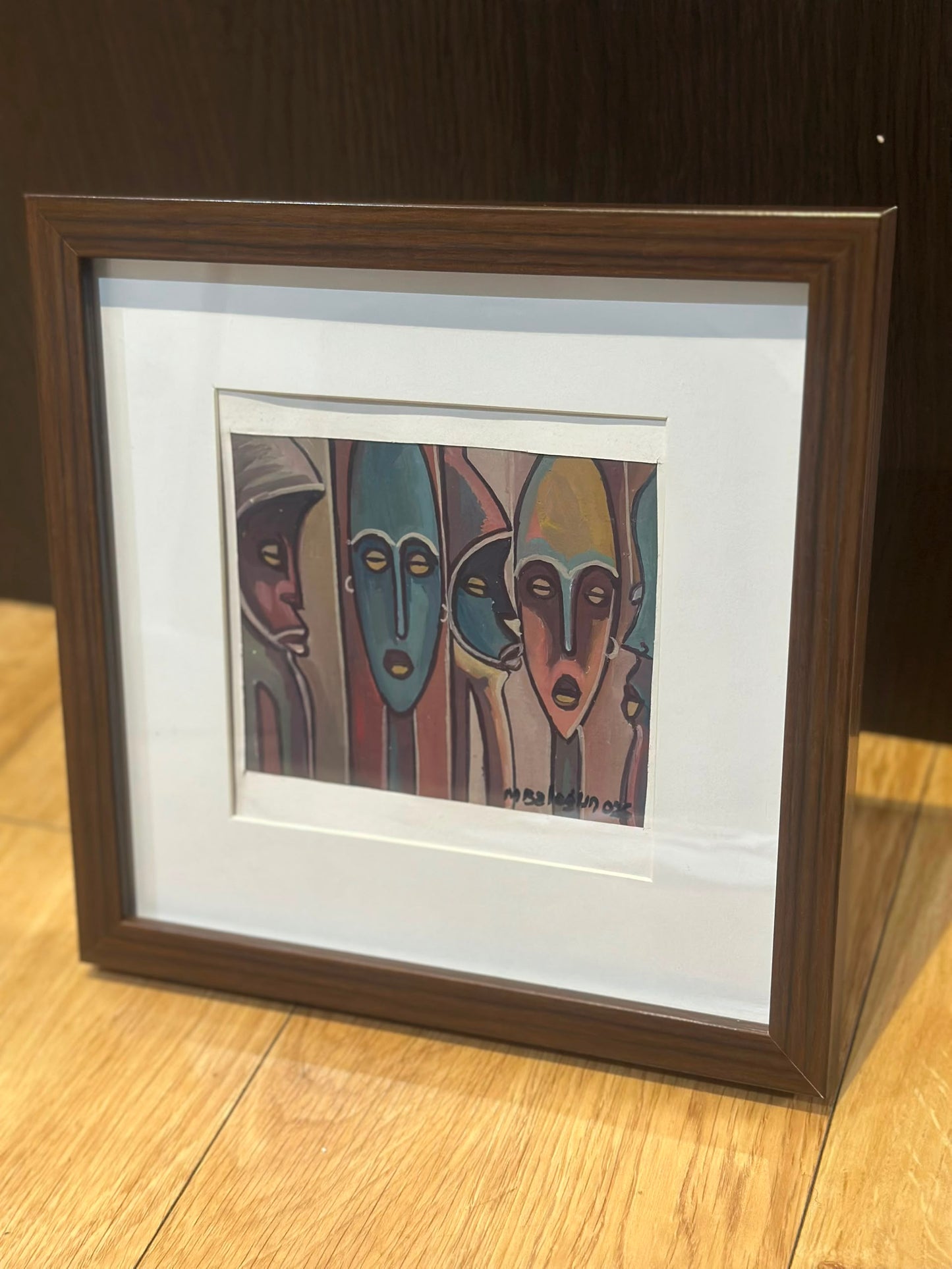 Masking our Nature - Original African Miniature Painting.